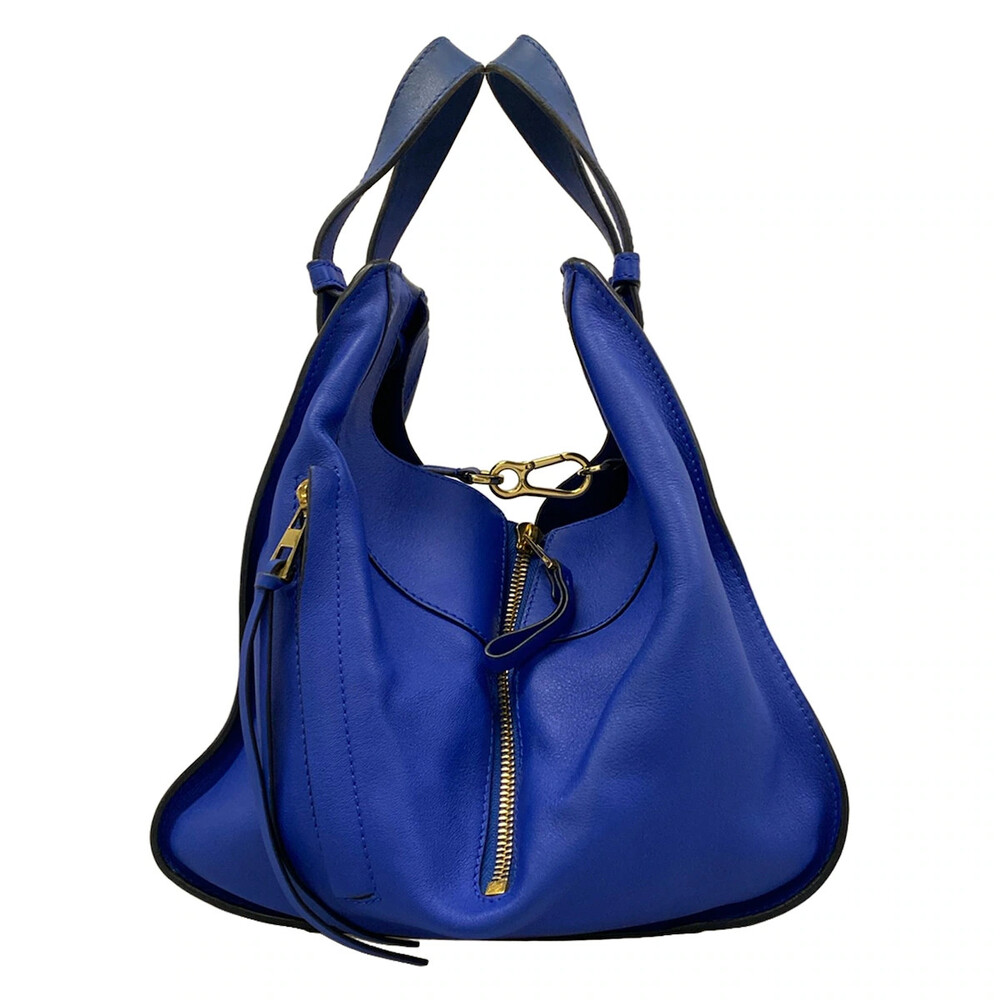 Loewe Hammock Bag Small Navy Leather #323232L13B - Picture 4 of 15